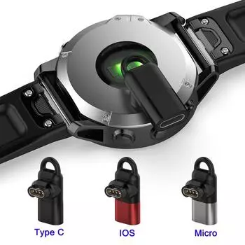 Мини-адаптер для зарядного устройства Garmin Forerunner 265 965, зарядный преобразователь для Fenix 7 7S 7X 6 6S 6X 5 5S 5X Plus Pro/ Venu 3 2S 2 micro