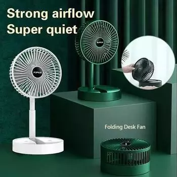 Mini Adjustable Mini Fan Kipas Small Cooling Handy Desk Home Office Table Battery USB Rechargeable Portable New Kipas USB Electricity зелёный