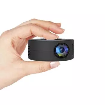 Мини-экран проектора 180P 4K Портативный проводной проектор Домашний кинотеатр Детский подарок Кино Видео Смарт HD ТВ Фильм Медиаплеер для IOS Android чёрный