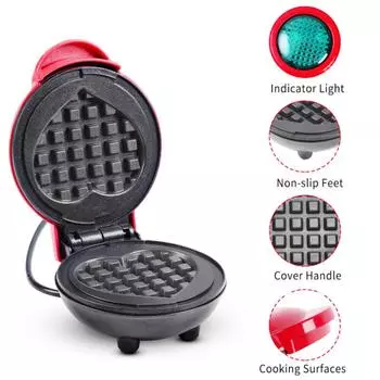 Мини электрическая вафельница Bubble Egg Cake Oven, вафельница в форме сердца для завтрака, кухонный прибор с вилкой 220 В, европейская вилка 220V&EU