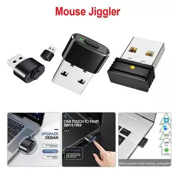 Мини-автоматическая мышь Jiggler, незаметный USB-симулятор движения мыши, Plug and Play, бодрствует с включением/выключением для ноутбука 1pcs M8