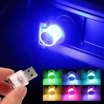 Мини-автомобиль USB атмосферный свет окружающей среды светодиодный ночник LM