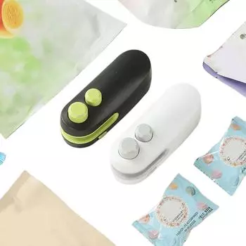 Mini Bag Sealer USB Rechargeable Handheld Bag Sealing Machine Package Bags Sealer for Plastic Bags Snack Bags белый