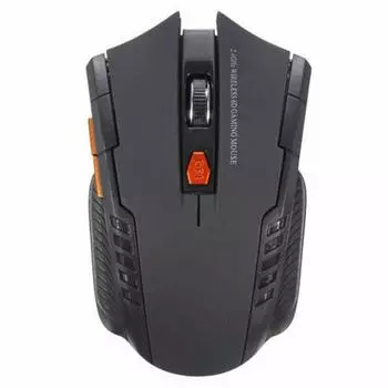 Мини-беспроводная оптическая игровая мышь 2,4 ГГц и USB-приемник для портативных ПК красный
