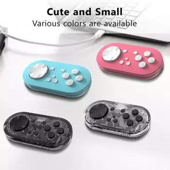Мини беспроводной контроллер Meteor Light размером с брелок для ключей для Switch&Lite&OLED, ПК, Android и MacOS со светодиодной подсветкой KS54