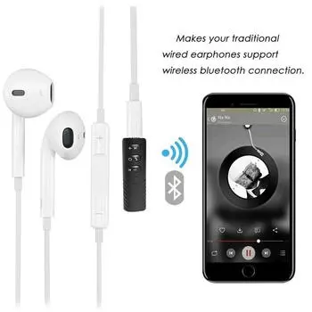Мини-беспроводной приемник Bluetooth 5,2, автомобильный адаптер Bluetooth-передатчика AXU 3,5 мм, подходит для приема автомобильной музыки/аудио/наушников чёрный