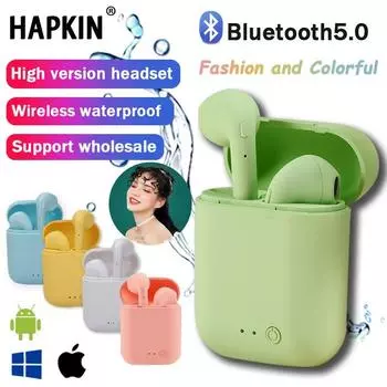 Мини-беспроводные наушники Bluetooth, водонепроницаемые спортивные наушники для Huawei Iphone OPPO Xiaomi TWS Macaron гарнитура