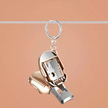 Мини-брелок для ключей в форме чемодана, щипчики для ногтей, портативные щипчики для ногтей, брелок, подарки 1pc silver