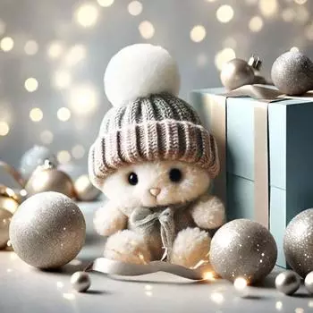 Mini Bunny Hug Easter Gift Rabbit Plush Toy with Card Knitted Hat Sweater Stuffed Animal Doll Decoration Kids Adults Holiday Birthday Gift розовый