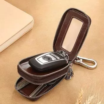Mini Car Key Case Storage Bag Key Organizer Pouch Multifunctional Double-Layer Key Case Male хаки