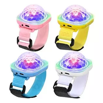 Мини-часы-смурфики с RGB-подсветкой, цветным звуковым управлением, освещением для дискотеки, лампой для домашнего бара KTV, вечеринки