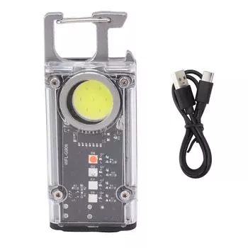 Мини COB Work Light 8 Mode портативный перезаряжаемый магнитный карманный фонарик с крючком многофункциональный