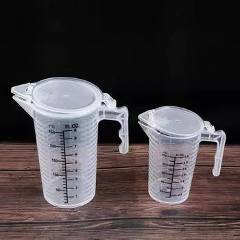 Mini Coffee Shop Drink Shop Science With Lid Kitchen Tool Measuring Cup Water Jug Water Container 250ML