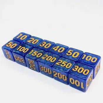 MINI CUBER Galaxy Blue Dice 12 кубиков Pokemon Card Совместимость Dame Can Substitute