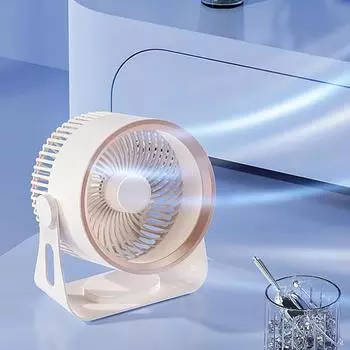 Mini Desktop Fan Portable Usb Charge Desk Fan Quiet Rotatable Head Standing Fans For Room Camping Office Dormitories