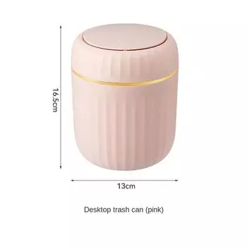 Mini Desktop Trash Can with Lid Garbage Waste Bin Organizer Bedroom Office Desk Storage Box Made Durable Plastic Home Supplies