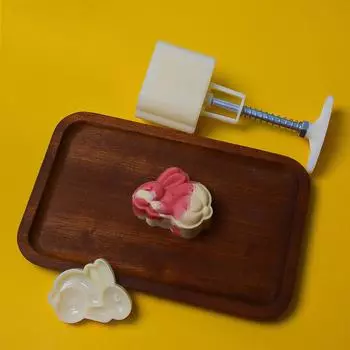 Mini DIY Cake Mold 3D Pattern Hand-pressed Mold Mooncake Mold Fondant Decoration Set B 1Sheet