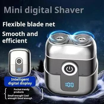 Mini Electric Razor Compact quick charge home car men s razor Portable home beard knife серебряный