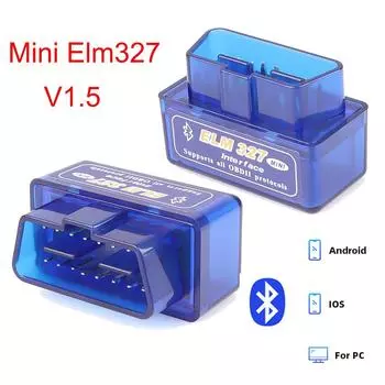 Mini Elm327 V1.5 OBD2 беспроводной Bluetooth-сканер для мультибрендового прецизионного автомобильного сканера CAN-BUS