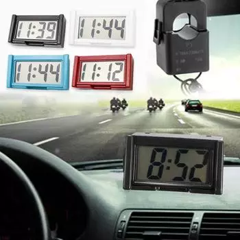 Mini Exqusite Car Clock Auto Truck Dashboard Time Convenient Self-Adhesive Clock Gift Bracket Electronic High Quality Simpl D5O1 чёрный