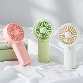 Mini Fan Portable Convenient Creative Small Fan Handheld Pocket Hand-held Fan Lightweight Adjustable Cute Small Fan Student Gift розовый
