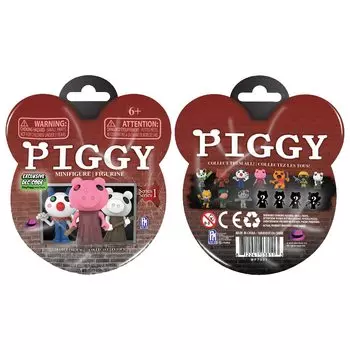 Мини-фигурка Piggy Mystery Pack Соберите все 14 предметов из серии 1 DLC, входящих в комплект 3 розовый