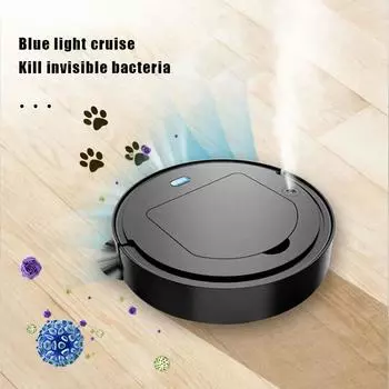 Mini Floor Cleaning Robot Intelligent Humidification Machine Household Vacuum Will Sell Small Home Appliances Gifts Useful Tools белый