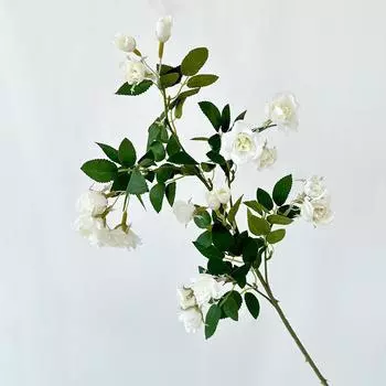 Mini Flower Artificial Rose Wedding Hotel Restaurant Desktop Decoration Ornament White
