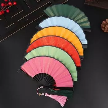 Mini Folding Fan Gilded Rice Paper Paper Fans Hanfu Fan Calligraphy And Painting 8