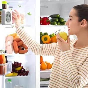 Mini Fridge Deodorizer USB Charging Food Shelf Life Extender Versatile for Fridge Car Closet Wardrobe серый