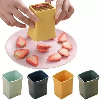 Мини-фрукторезка, чашка, яйцерезка, нож для клубники, нож для бананов, кухонный гаджет для быстрого приготовления фруктового овощного салата