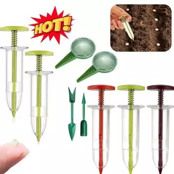 Mini Garden Sowing Seed Dispenser Handhold Seedlings Dibber Lightweight Practical Small Seed Spreader Reusable Garden Tool жёлтый