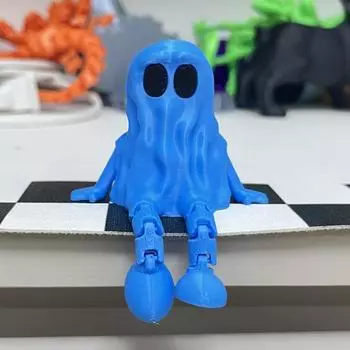 Mini Ghost Joint Figurines PLA Ghost Fidget Toys Cute Ghost Statue Car Room Decor