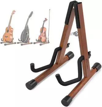 Мини-гитара-скрипка Donner Ukulele с дюймовым типом, подходящая для небольшой стойки, подставка, смычок, складная, A-типа, деревянная, ручная работа, 21/23/26