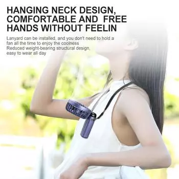 Mini Handheld Fan USB Rechargeable Folding Fan Intelligent Digital Display 5-speed Wind Silent Aromatherapy Desktop Fan