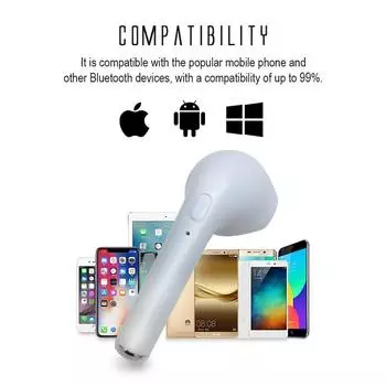 Мини I7s Bluetooth наушники беспроводные наушники маленькие наушники спортивные наушники-вкладыши громкой связи гарнитура Single ear 1pc белый