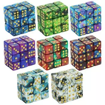 Мини-игральные кости D6, 12 мм, двухцветные, 6-гранные, квадратные, со стандартными точками, игральные кости для клубной вечеринки, принадлежности для настольных игр «сделай сам»
