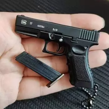 Мини игрушечный пистолет 1:3 G17 сплав пистолет модель разборный мини пистолет игрушка брелок сумка кулон ремесло для детей взрослых