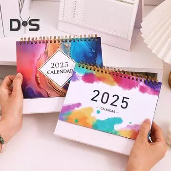 Мини-календарь на 2024-2025 гг. Настольный календарь на 18 месяцев, ежемесячный планировщик, список дел, органайзер, перекидной календарь, украшение для домашнего офиса A