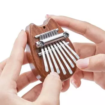 Mini Kalimba 8 Key Thumb Piano 1 Pack Totoro Style Cute Instrument Portable Exquisite Gift Set for Kids