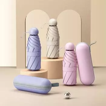 Мини-капсула, легкий солнечный и дождливый зонт, женский солнцезащитный зонт с защитой от УФ-лучей, карманный солнцезащитный зонт, портативный зонт из Парагвая