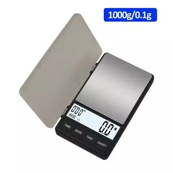 Мини карманные весы для кофе с таймером 1000 x 0,1 г цифровые граммовые весы с большим ЖК-экраном эспрессо весы с функцией тарирования золотые ювелирные весы