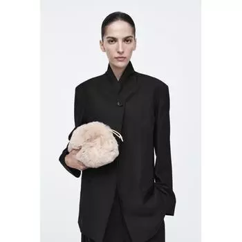 Мини-клатч из искусственного меха Cos Japan Cavatelli offwhite/ONESIZE