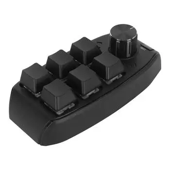 Мини-клавиатура 6 клавиш 1 ручка красный переключатель механическая Plug and Play программируемая клавиатура для игрового офиса Wired USB