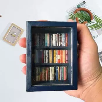 Мини-книжная полка, орнамент, деревянный карман, тревога, книжная полка, орнамент, подарок для любителей книг, украшения для дома