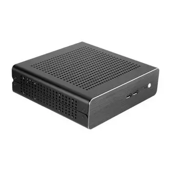 Мини-корпус HTPC из цельного алюминия USB2.0 Корпус настольного компьютера с блоком питания 250 Вт