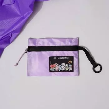 Мини-кошелек Line Friends BT21 Overlap фиолетовый