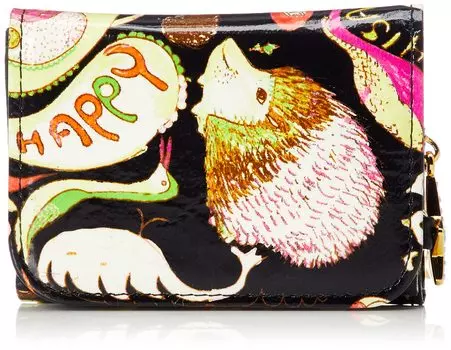 Мини-кошелек с двумя отделениями Happy Stuff Black [Tsumori Chisato] для женщин (01)