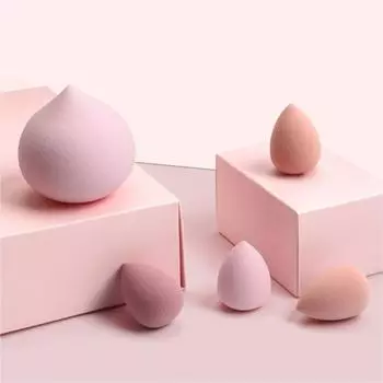 Мини-косметическое яйцо 5 шт., влажная и сухая пена двойного назначения, большая пуховка для пудры, инструменты для макияжа, блендер для макияжа