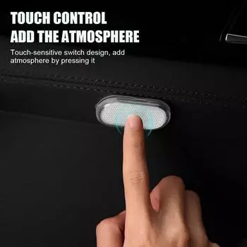 Mini LED Car Interior Mood Light USB Rechargeable Magnetic Roof Light Interior Accessories Reading Car Touch Light Wireless G5P8